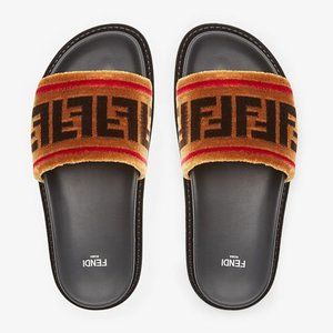 Fendi Multicolor Fur Slides